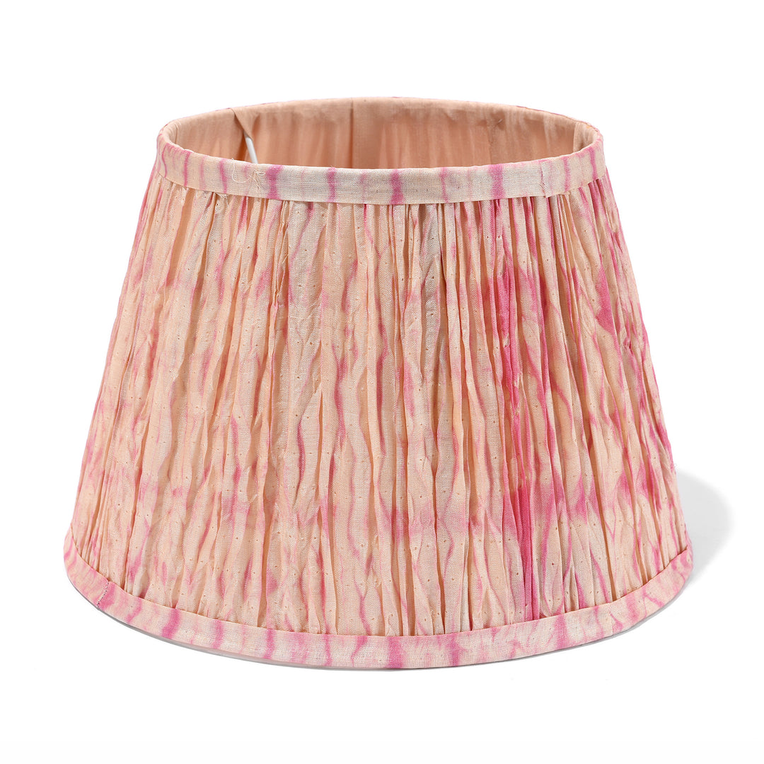 Large Samarkand Pink Shibori Silk Lampshade | Indigo Antiques | Indigo Antiques