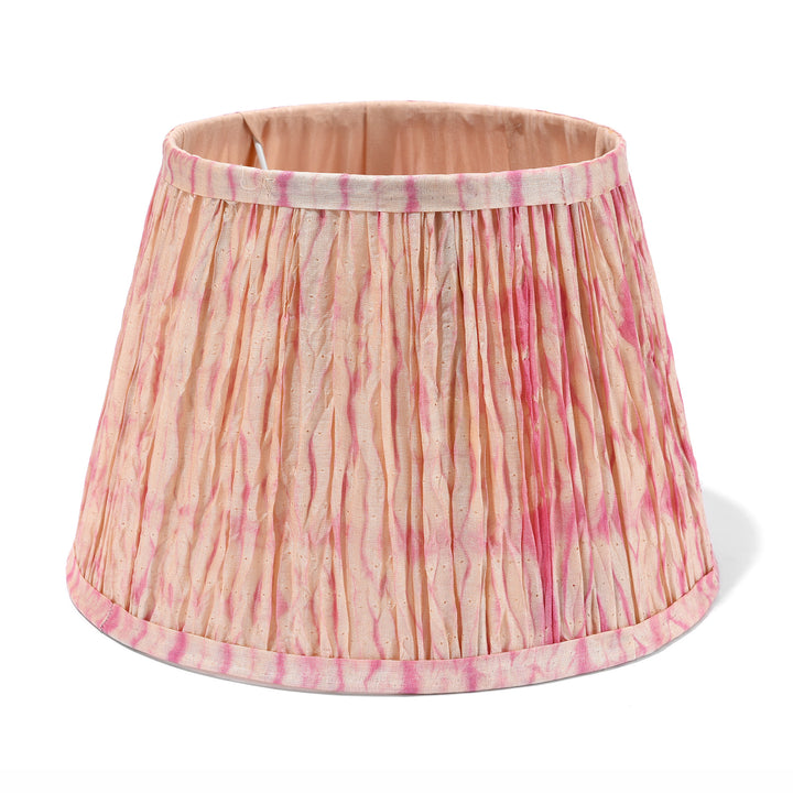 Large Samarkand Pink Shibori Silk Lampshade | Indigo Antiques | Indigo Antiques