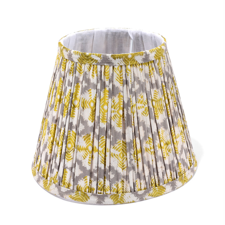 Small Samarkand Green Cotton Lampshade | Indigo Antiques