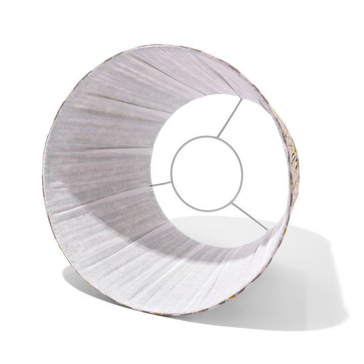 Large Fitting Detail From Samarkand Green Cotton Lampshade | Indigo Antiques