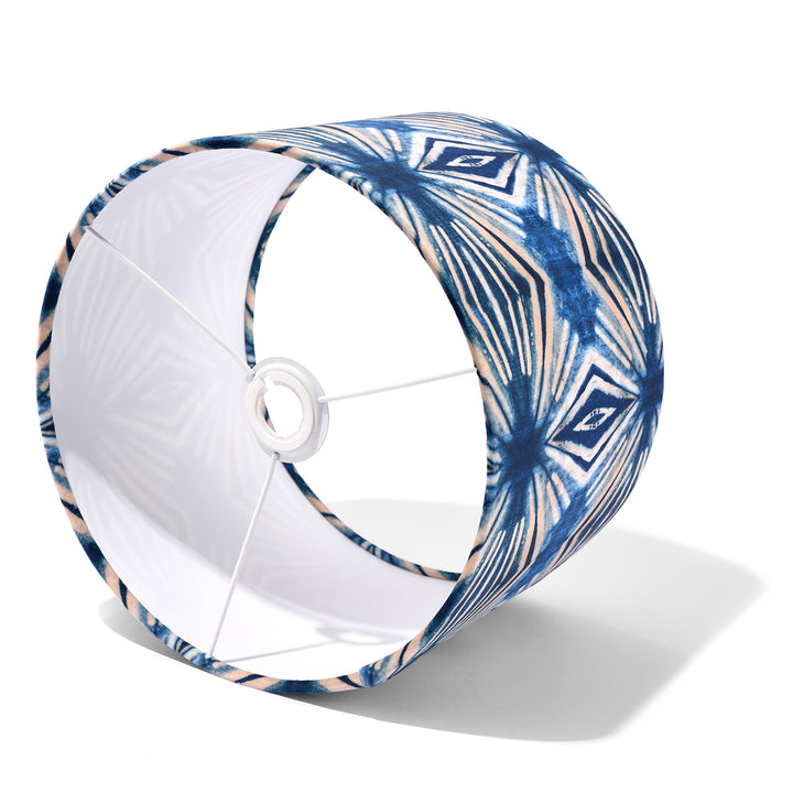 Blue Diamond Lampshade 30.5 x 21 cm | Indigo Antiques