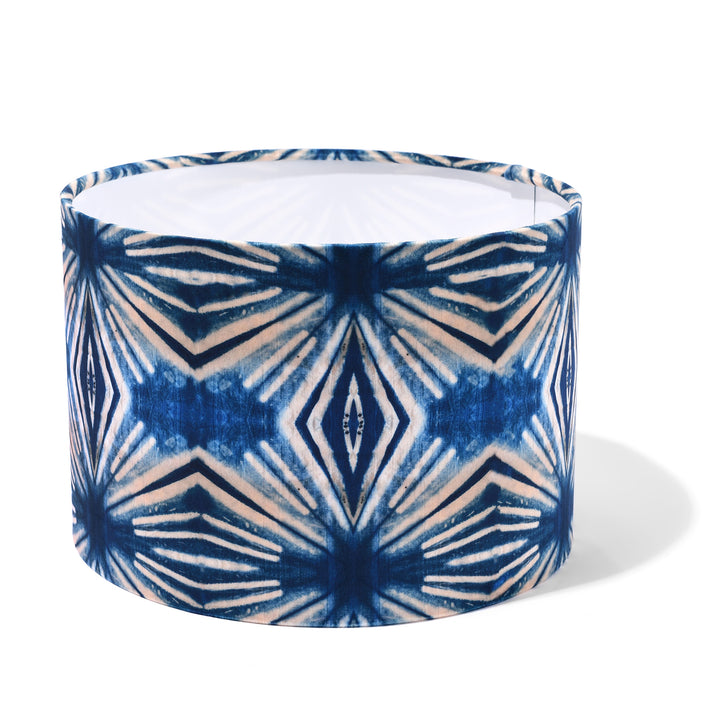 Blue Diamond Lampshade 30.5 x 21 cm | Indigo Antiques