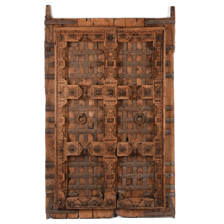 Carved Teak Door From Kutch - 19th Century | INDIGO ANTIQUES