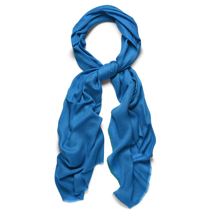 Cerulean The Roman Hand Woven Mongolian Cashmere Shawl by Cosi | Indigo Antiques