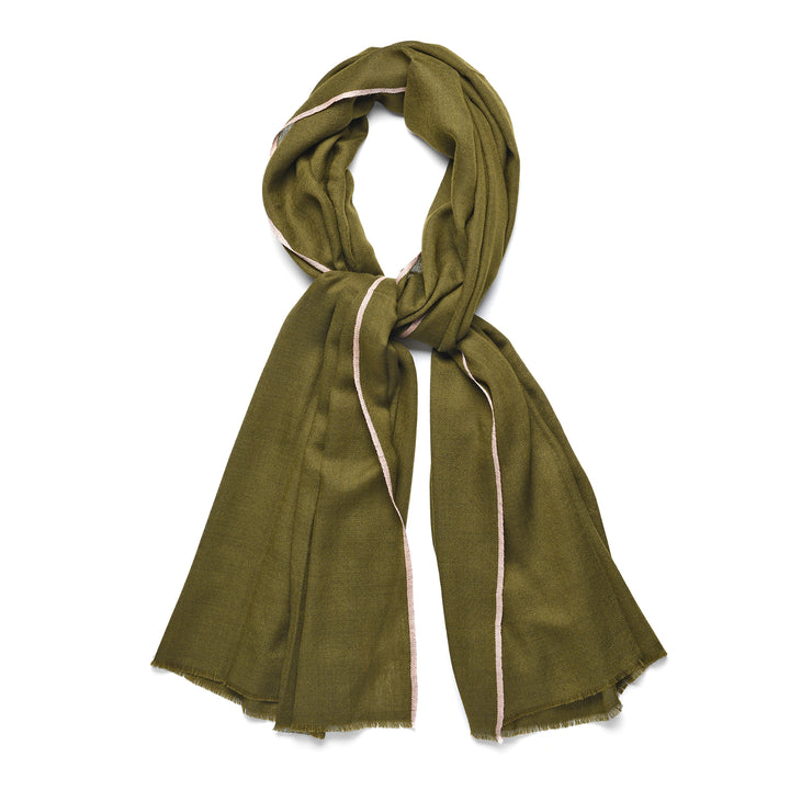 Moss The Roman Hand Woven Mongolian Cashmere Shawl by Cosi | Indigo Antiques