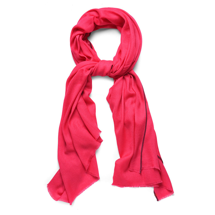 Raspberry The Roman Hand Woven Mongolian Cashmere Shawl by Cosi | Indigo Antiques