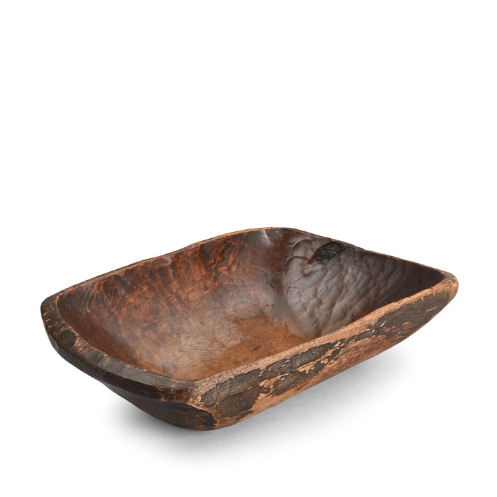 Decorative wooden Tibetan food bowl | Indigo Antiques
