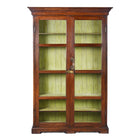 Glazed Teak Indian Book Cabinet - 19th Century