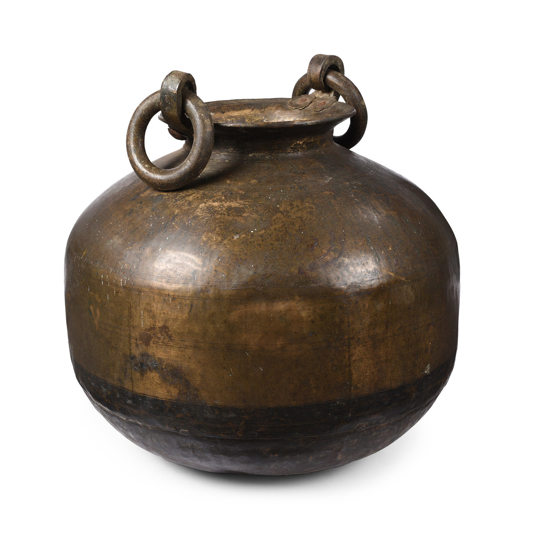 Antique Brass Matka Water Pot From Kerala | Indigo Antiques