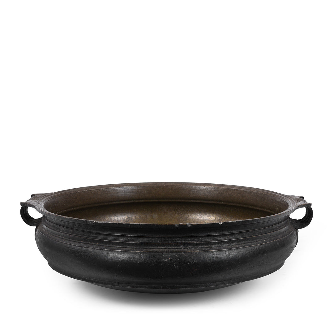 Bronze Urli Cauldron With Loop Handles From South India 19th Century