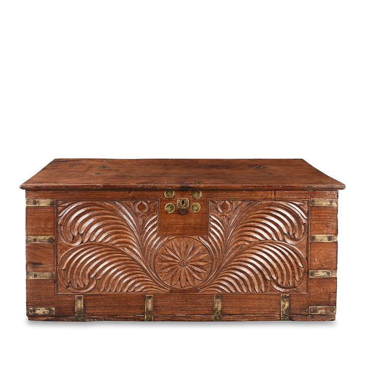 Antique Carved Malabar Chest From Kutch | Indigo Antiques