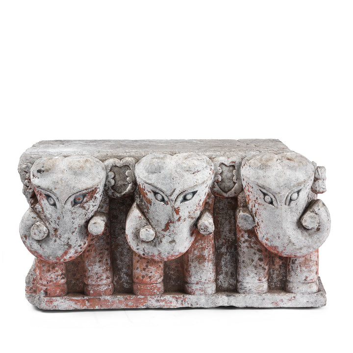 Antique Carved Marble Elephants From An Indian Temple | Indigo Antiques