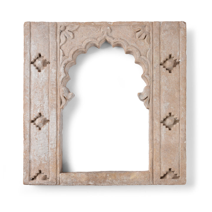 Antique Carved Stone Lamp Niche From Rajasthan | Indigo Antiques