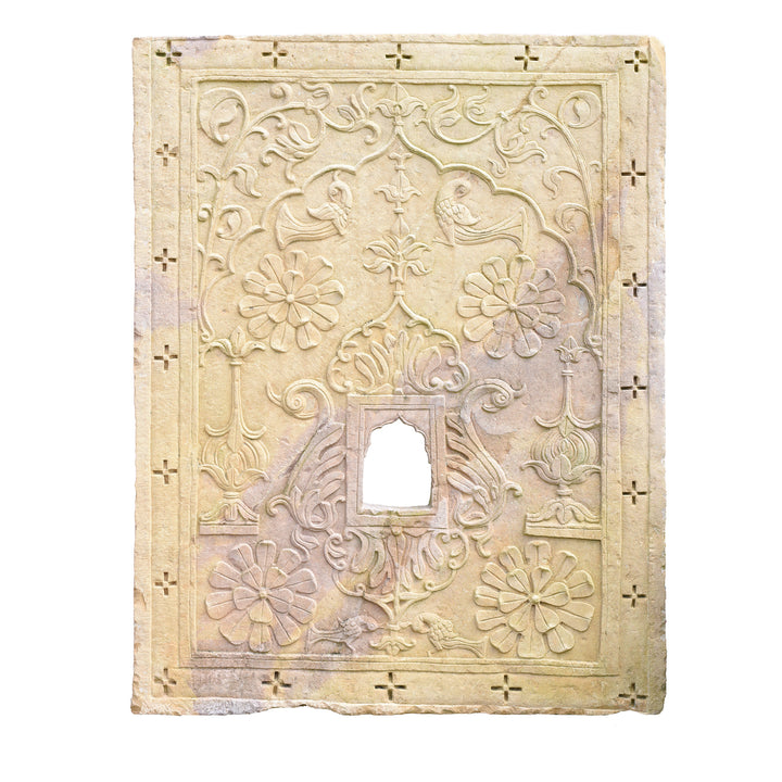 Antique Carved Stone Window Jharokha Panel From Jaisalmer | Indigo Antiques