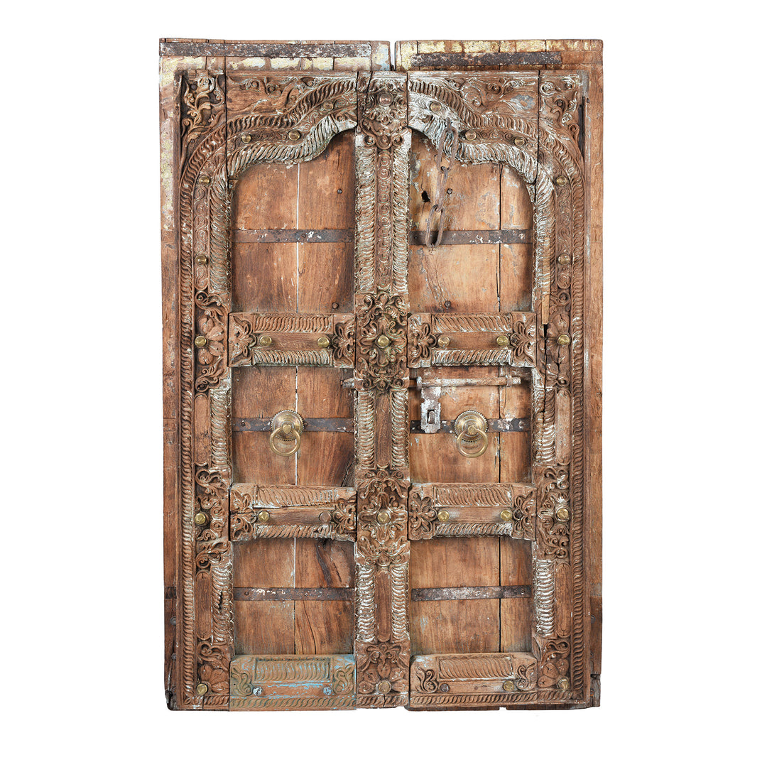 Antique Carved Teak Doors From Kutch | Indigo Antiques