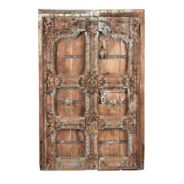 Antique Carved Teak Doors From Kutch | Indigo Antiques