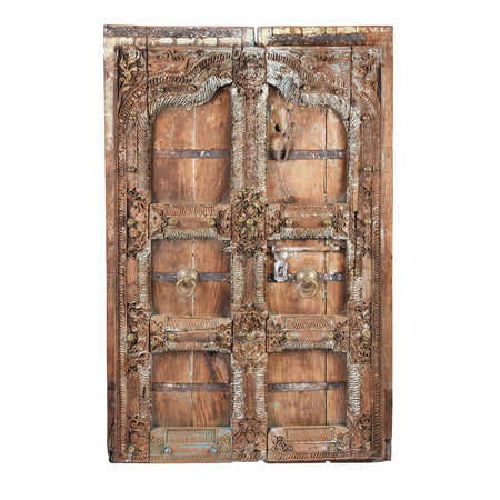 Carved Teak Doors From Kutch - Early 19th Century