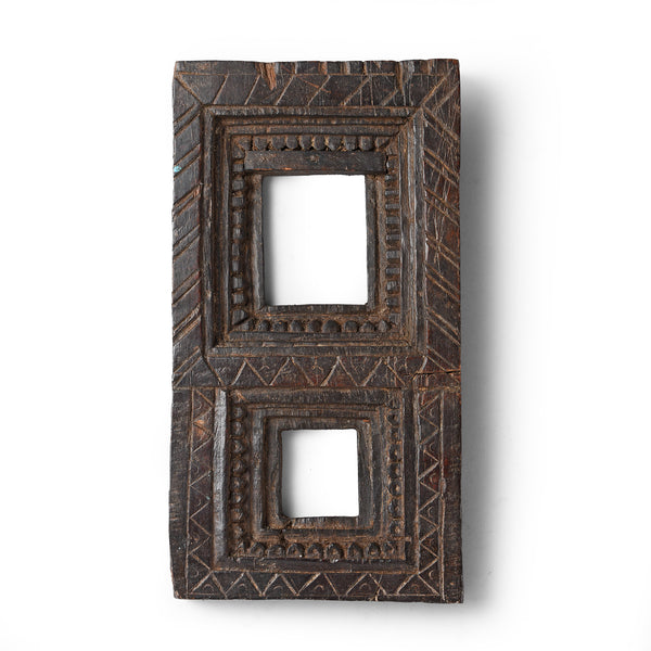 Carved Teak Votive Panel from Andra Pradesh - 19thC Carved Teak Votive Panel from Andra Pradesh - 19thC