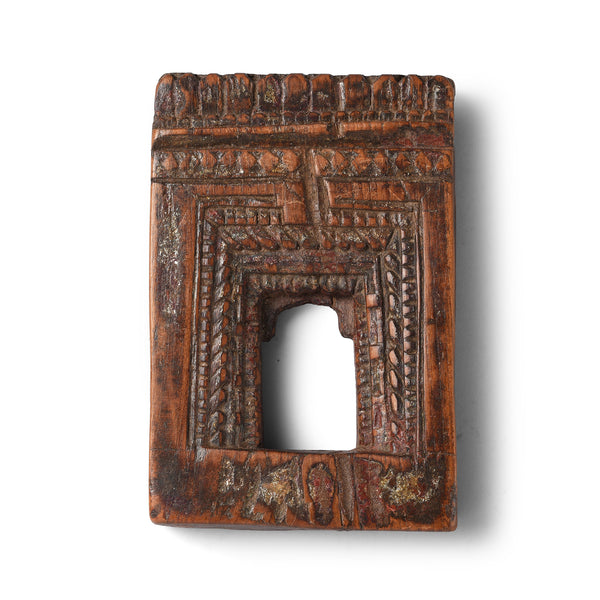 Carved Teak Votive Panel from Andra Pradesh - 19thC Carved Teak Votive Panel from Andra Pradesh - 19thC