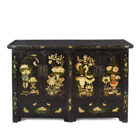 Black Lacquered Sideboard From Shanxi - Early 19th Century