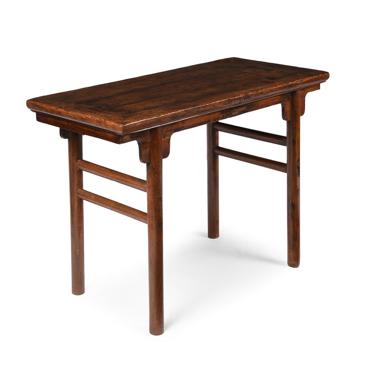 Antique Chinese Cypress Half Table made from cypress (baimu 柏木) wood | Indigo Antiques