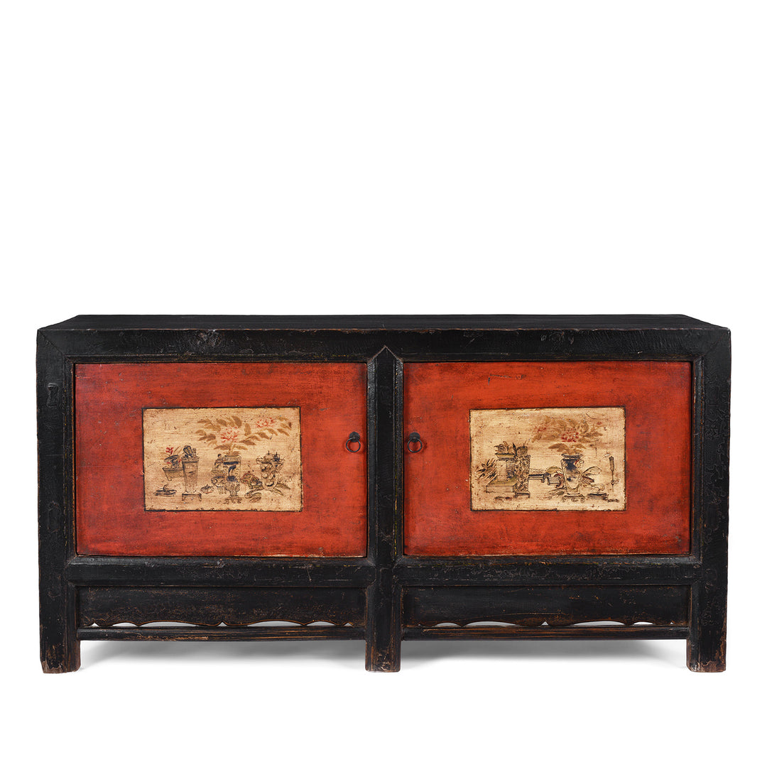 Antique Chinese Painted Gansu Grain Store Sideboard