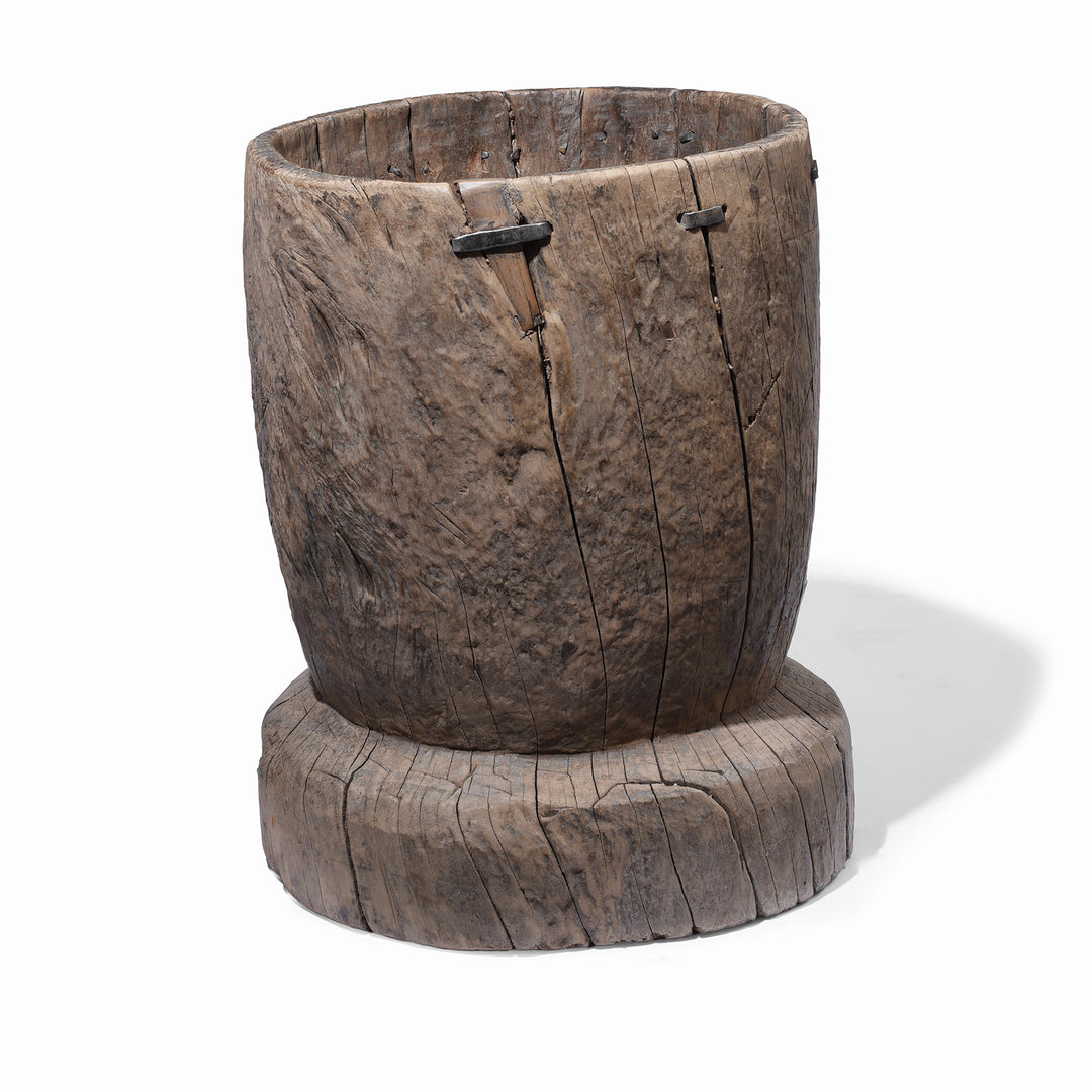 Antique Chinese Oak Pepper Mortar | Indigo Antiques