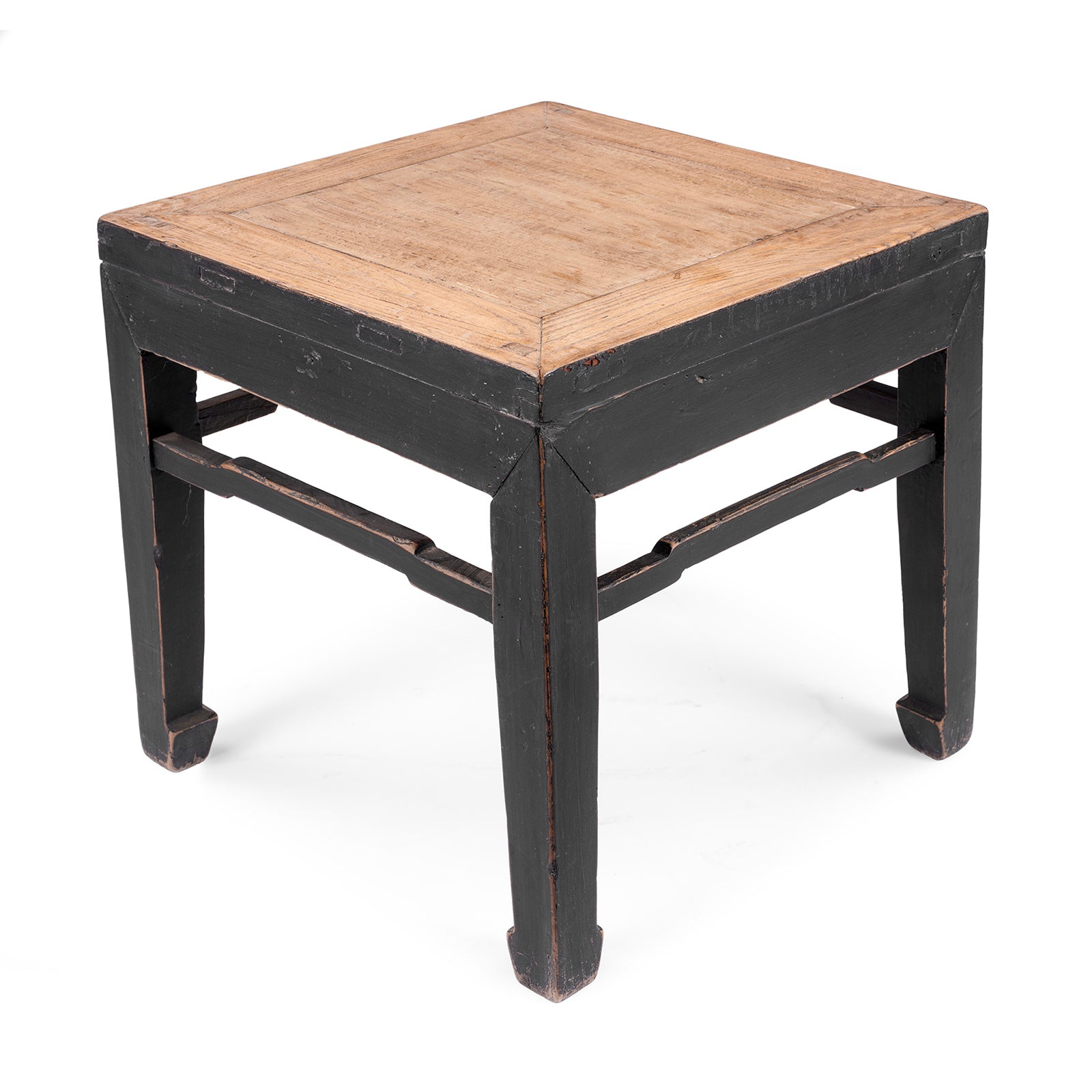 Angled View Of Antique Chinese Square Side Table From Shanxi | Indigo Antiques