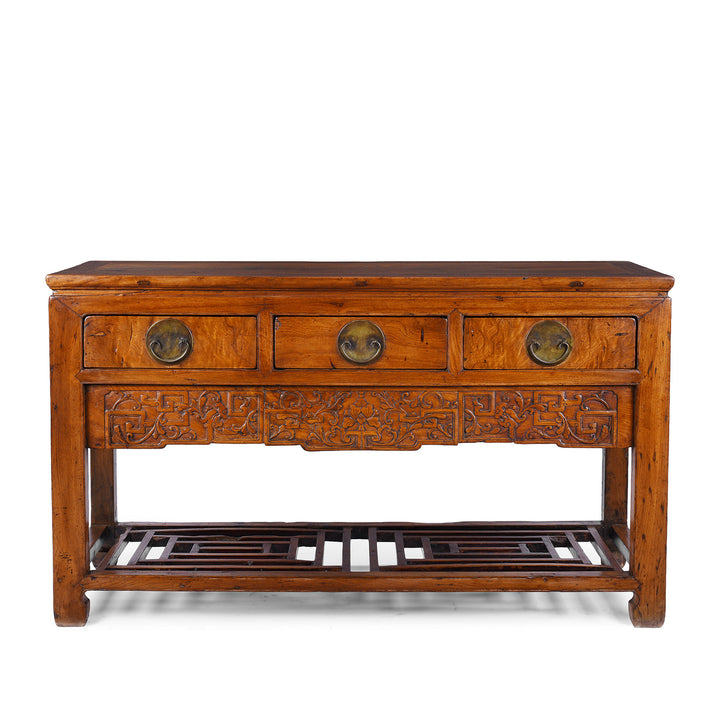 Antique Chinese Tianjin Sideboard Made From Burr Camphor | Indigo Antiques