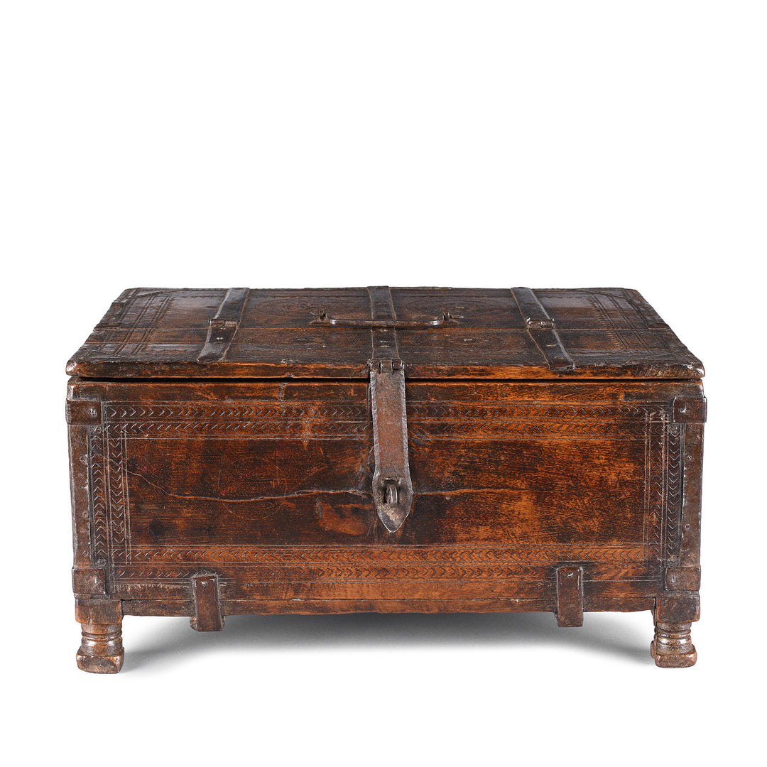 Antique Chip Carved Roheda Merchants Box | Indigo Antiques