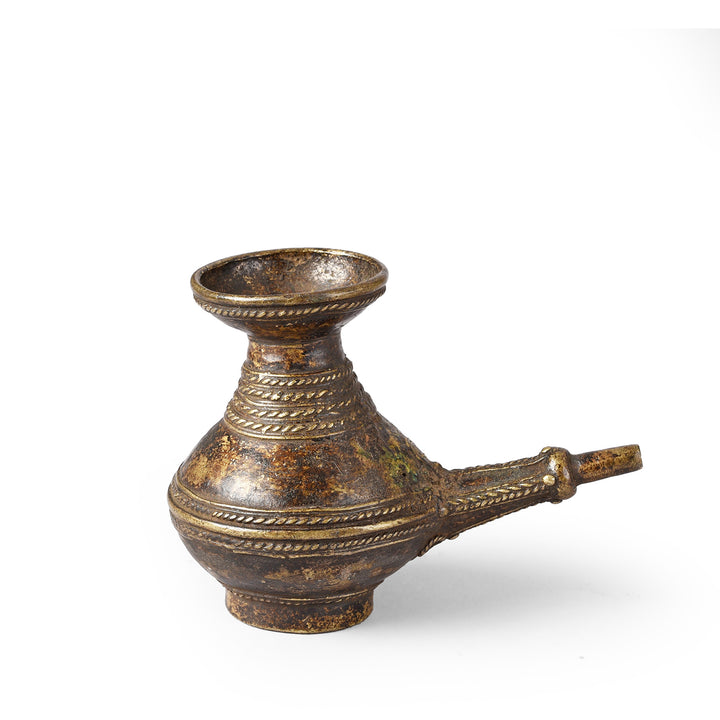 Antique Dhokra Brass Pot From Orissa Circa | Indigo Antiques