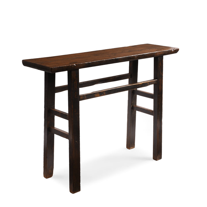 Angled View Of Antique Elm Altar Table From Shanxi | Indigo Antiques