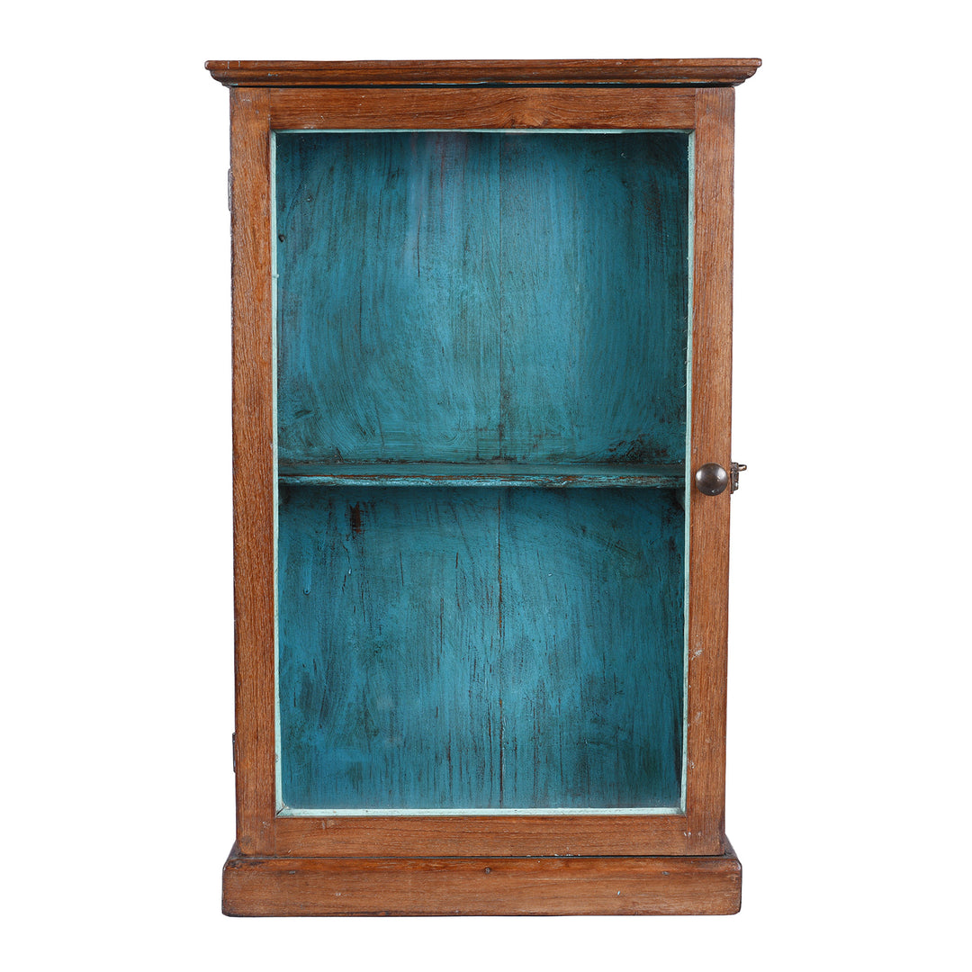 Antique Glazed Teak Wall Cabinet  | Indigo Antiques