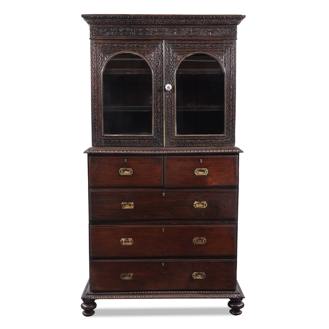 Antique Indian  Almirah Cabinet On Chest | Indigo Antiques