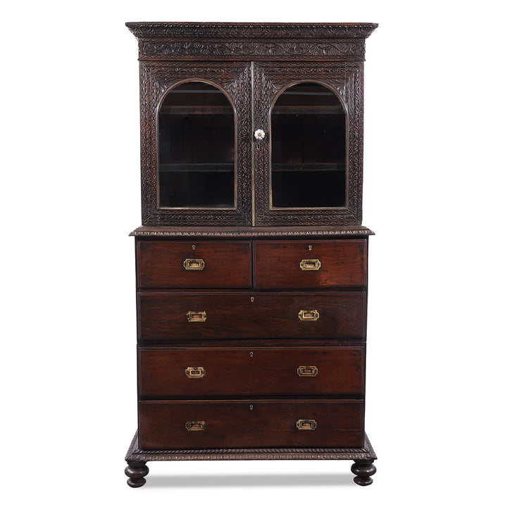 Antique Indian  Almirah Cabinet On Chest | Indigo Antiques