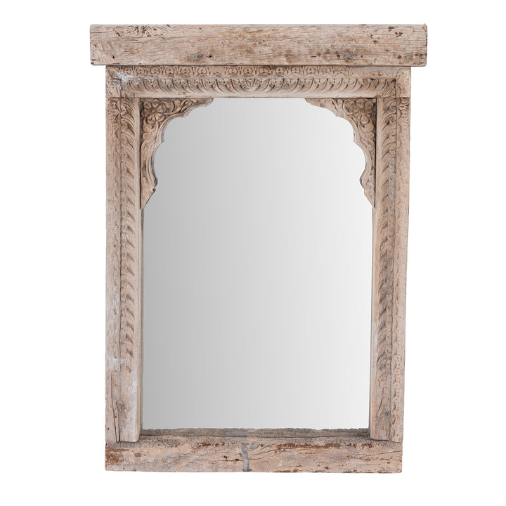 Antique Indian Bleached Mughal Mirror | Indigo Antiques