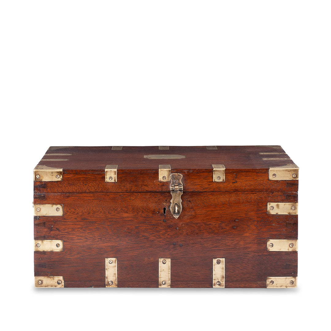 Antique Indian Brass Bound Jewellery Box | Indigo Antiques