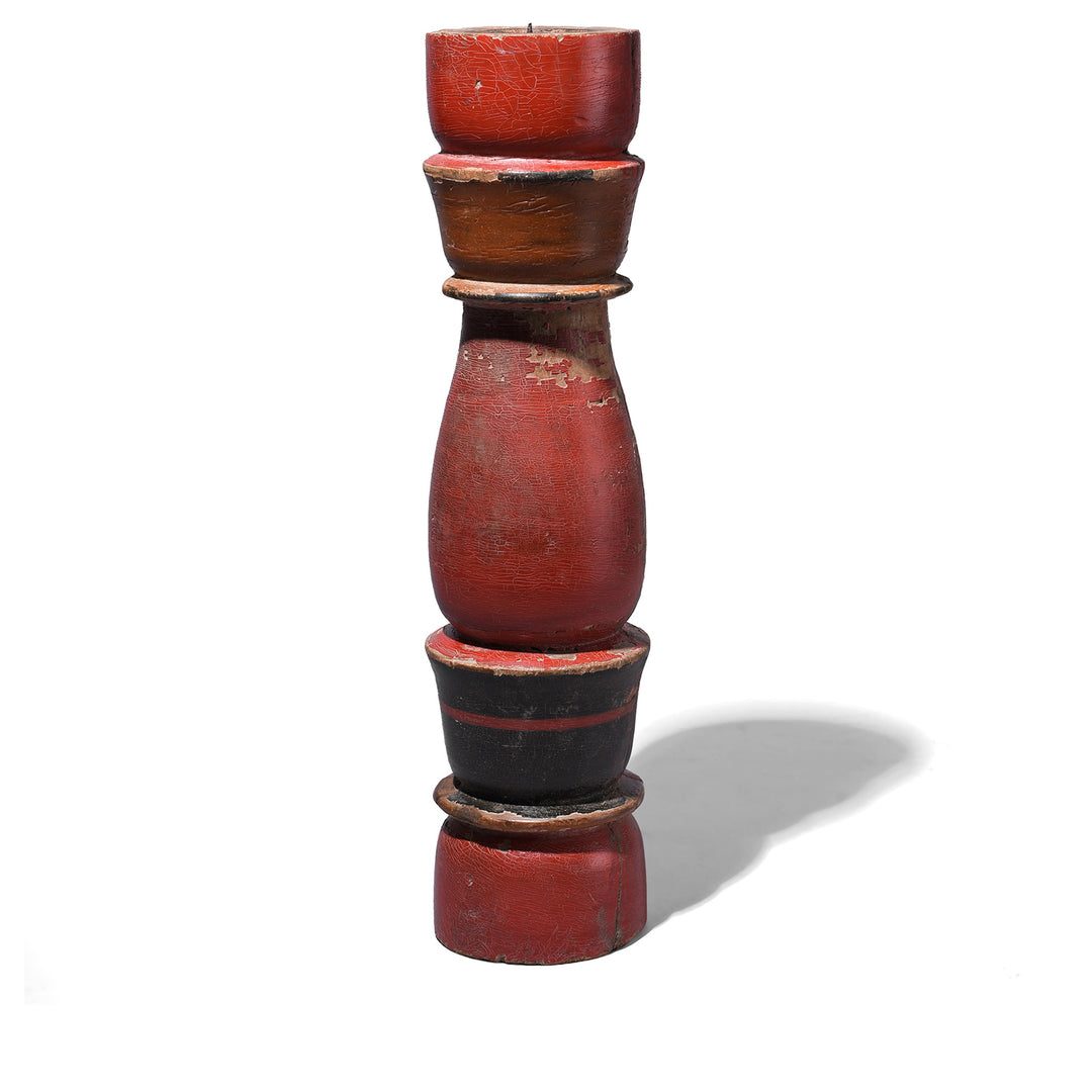 Antique Indian Candlestick Made From An Old Takhat Leg | Indigo Antiques