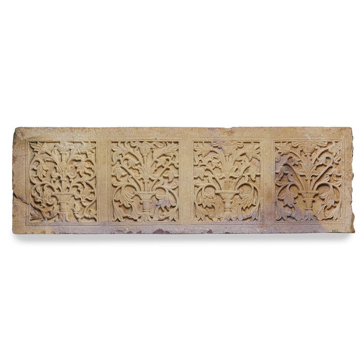 Antique Indian Carved Mughal Style Stone Balcony Front | Indigo Antiques