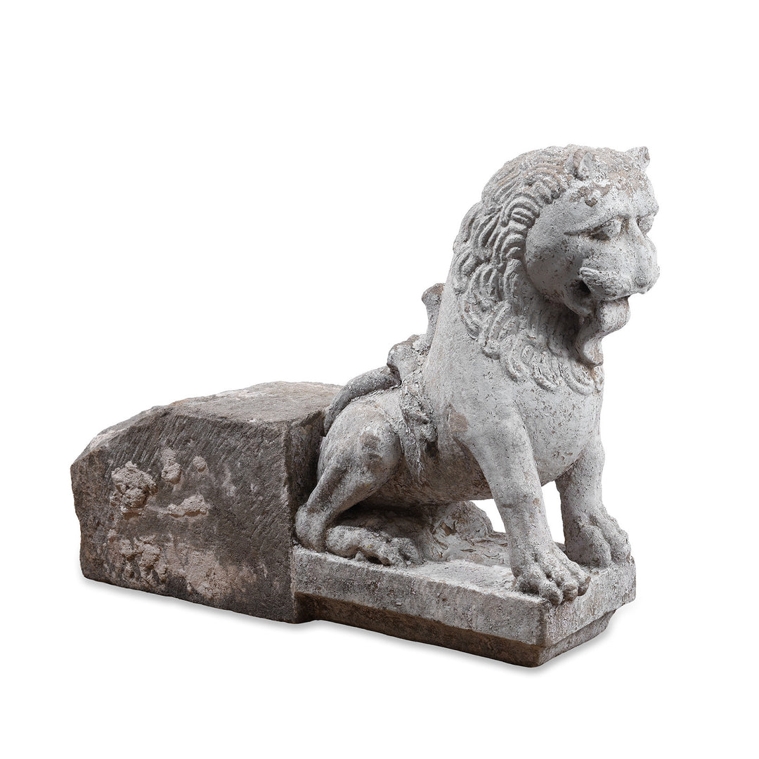 Antique Indian Carved Stone Lion | Indigo Antiques