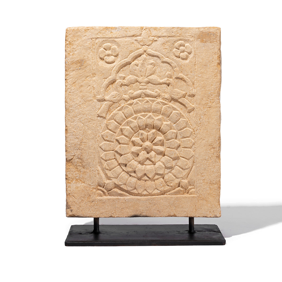 Antique Indian Carved Stone Panel