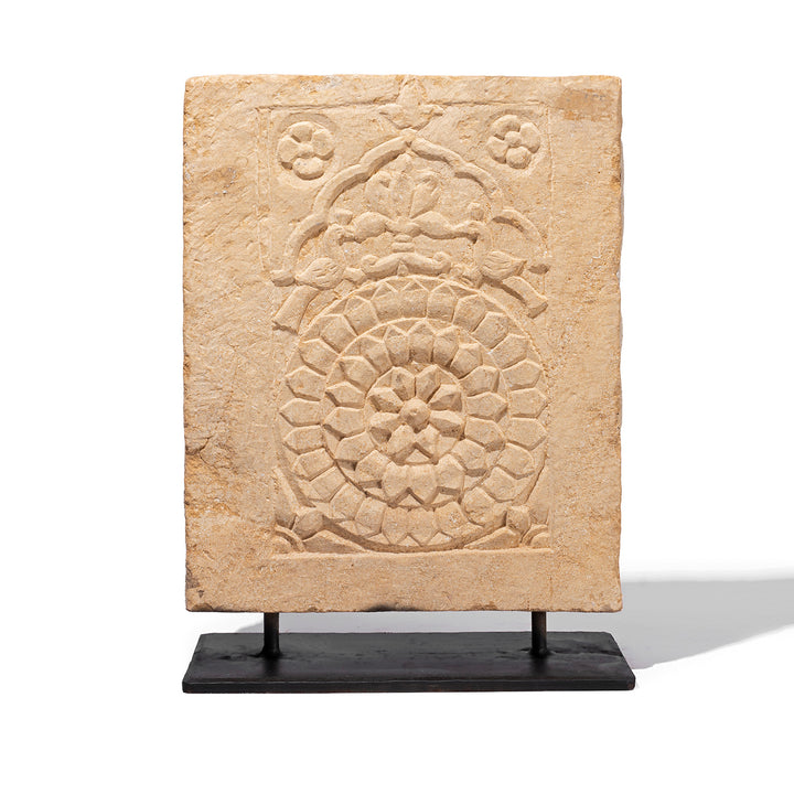 Antique Indian Carved Stone Panel