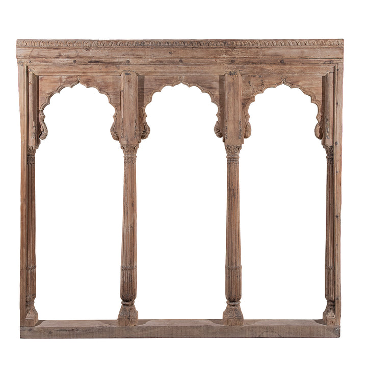 Antique Indian Carved Teak Triple Arch | Indigo Antiques