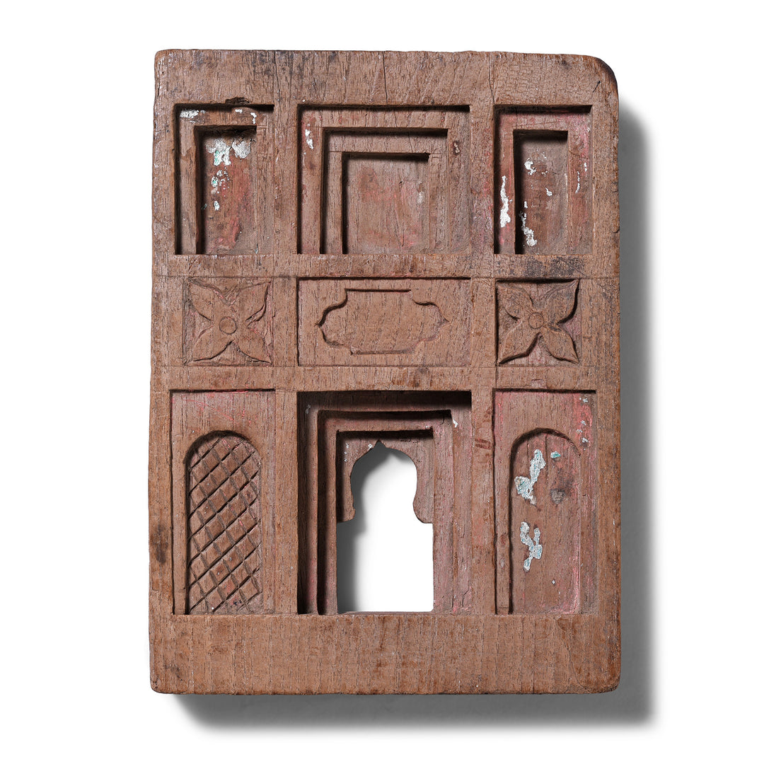 Antique Indian Carved Teak Votive Panel | Indigo Antiques