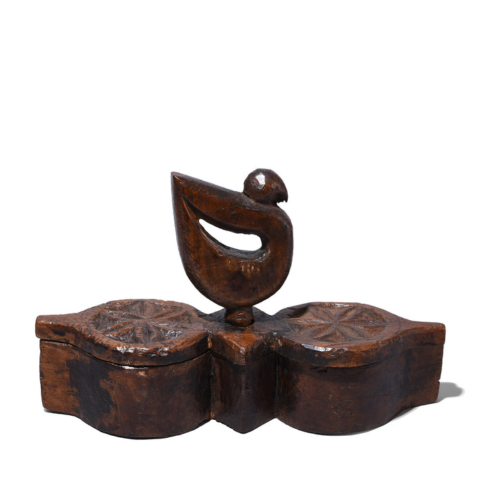 Antique Indian Carved Tika Box | Indigo Antiques