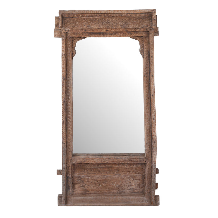 Antique Indian Carved Window Mirror | Indigo Antiques