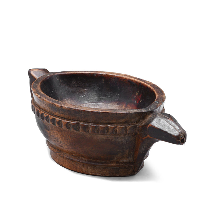 Antique Indian Carved Wood Kharal | Indigo Antiques