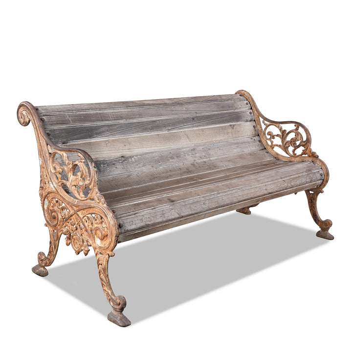 Antique Indian Cast Iron Garden Bench | Indigo Antiques
