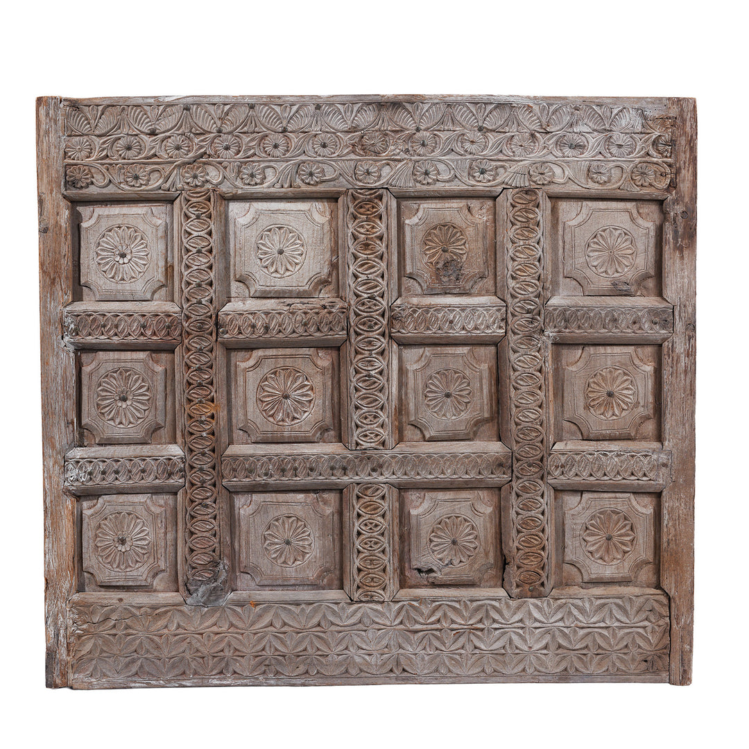 Antique Indian Chip Carved Panel | Indigo Antiques