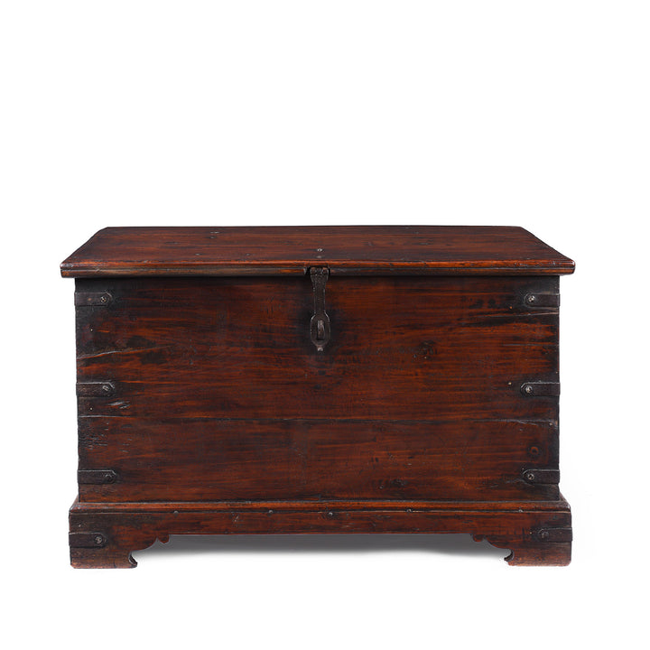 Antique Indian Iron Bound Chest | Indigo Antiques